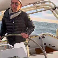 A wild and windy crossing with gusts up to 45km, 9hrs
