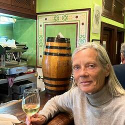 A well deserved glass of wine (and of course Vermouth for Marc) in Marbella