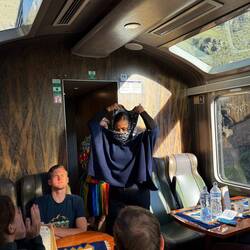 Und hier das weibliche Alpaka-Model. Mucho gusto!