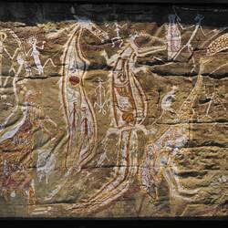 Malerei auf Stein von einem der letzten Künstler / Stone painting from one of the last stone painter