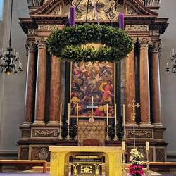 The alter, the Triumphal ascension of Christ.