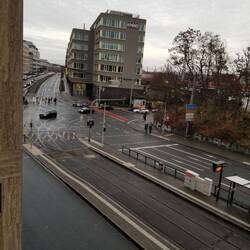 The view out the window ... the Alps are gone.