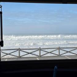 Blick aus dem Fenster in Santa Cruz