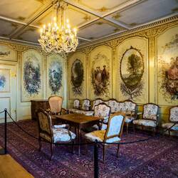 The Corot Room ... by a painter friend of Daniel Bovy who lived at the castle b/w 1852-1857.