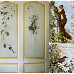 Nature-inspired paintings by Francis Furet and Jules Crosnier @ Château de Gruyères.
