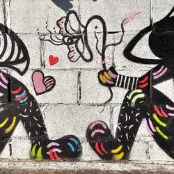 Überall in Hua Hin sind diese Augengraffitis vorhanden.