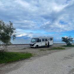 Pause mit Strandspaziergang mittags😎und dann haben wir noch ca.40km🚐😉