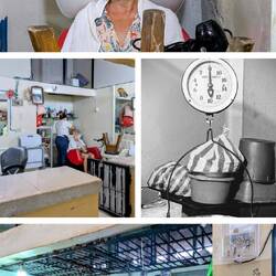 Zwischen den Fleischtheken ist der Friseur. Dagmar ist happy