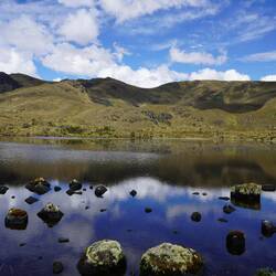 Die Reflektionen der Berge in der Lagune sind Traumhaft!