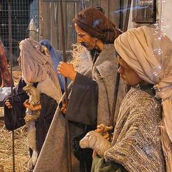 Rothenburg's main nativity is nearly lifesized.