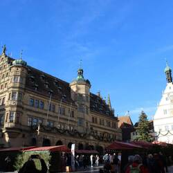 Christmas market around the square.