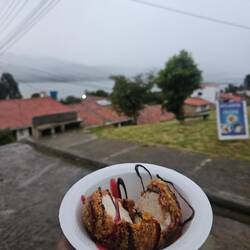 Frittiertes Eis, war nicht so lecker😄