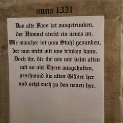 To save the town mayor was compelled to chug a gallon of wine town. Somebody waxed poetic about it.