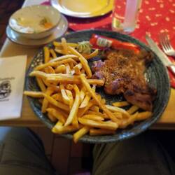 Basically a nicely grilled pork chop.