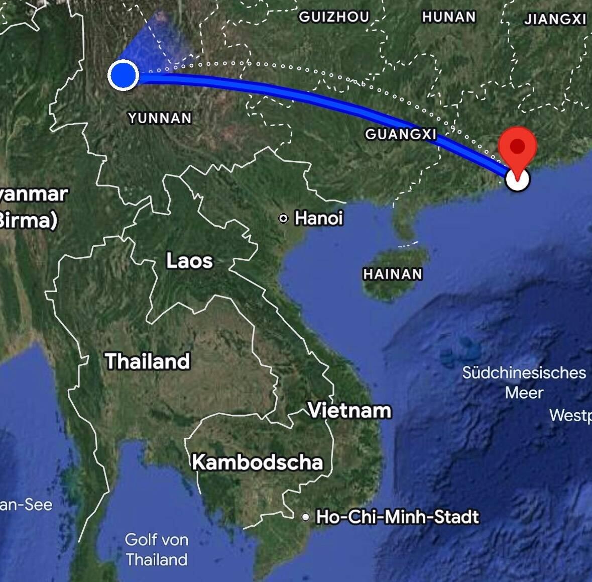 Ganz so gerade war unsere Reise nicht 😎