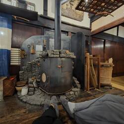 Relaxing by the fire