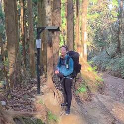 Lynette ringing her first bear bell