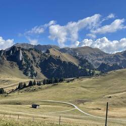 Blick zurück auf die Muntiggalm