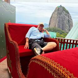 Platzhalter für den Weihnachtsmann. Der war Zuckersüßes am Zuckerhut an Zuckersüße verteilen.