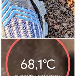 Der Boden war ein bisserl heiß, zu heiß für meine Sohlen