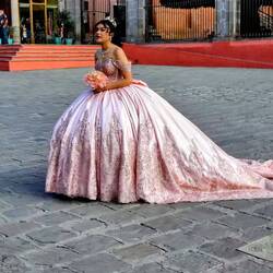 Extrem beliebtes Hintergrundmotiv für die Fotoshootings anlässlich der Quinceañeras