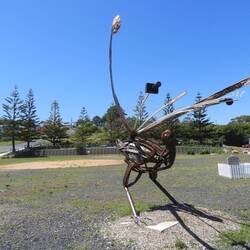 One of several sculptures near the info centre