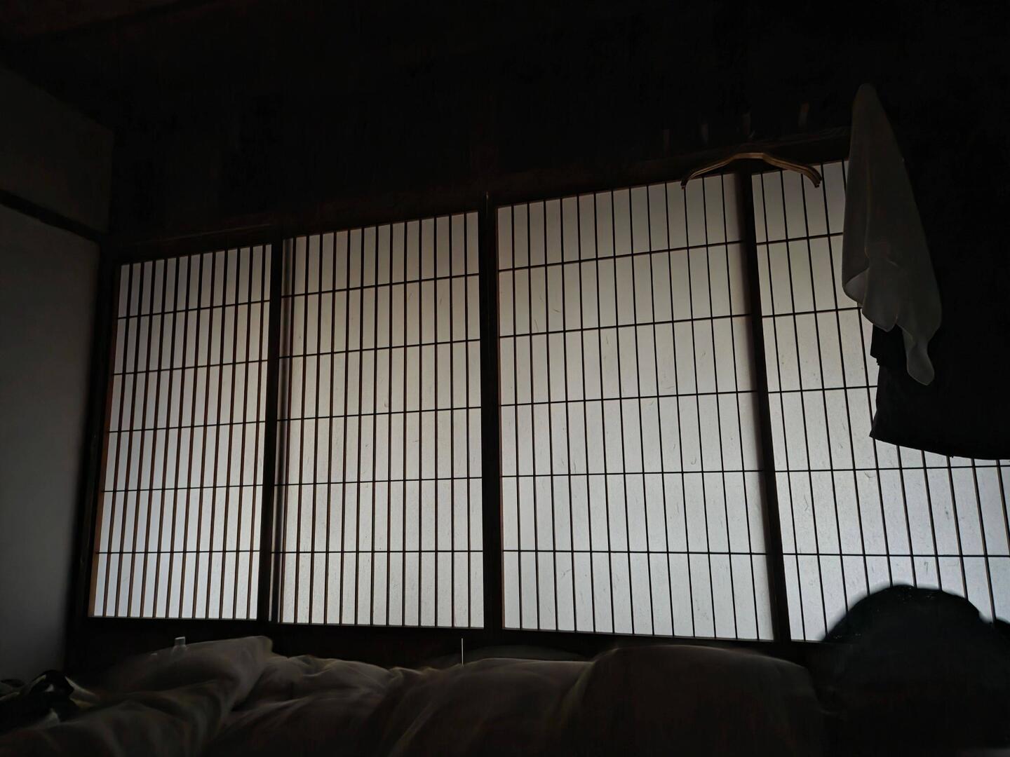 Shoji screen in the morning light