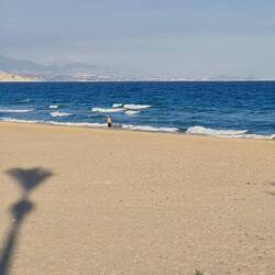 Nur ein ganz Harter ist am Meer. Keine Sorge, ich bin es nicht!