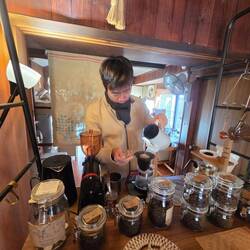 Tommy making us another coffee