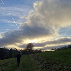 Louder auf dem Weg zum Café Vedder in Nieder-Holte....