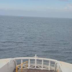 Dude parked in the middle of the channel. 2 big blasts from the ships horn and pulled the anchor qui