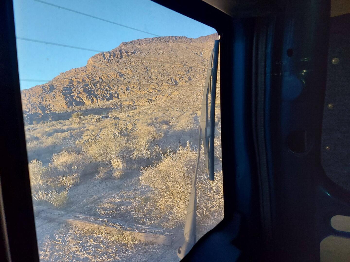 Morgenblick aus dem Fenster.