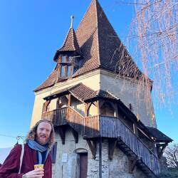 Mulled wine, gothic tower