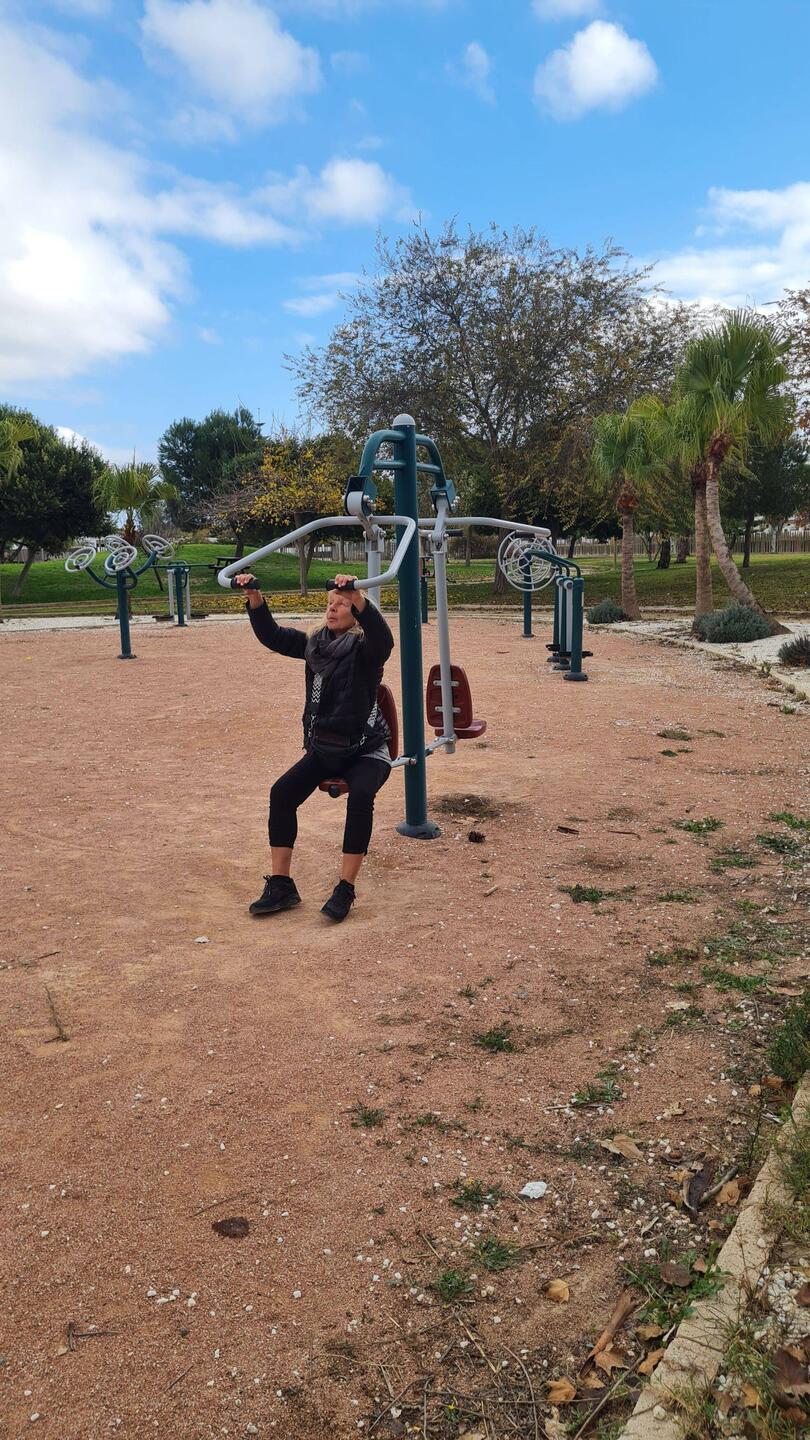 Es ist kalt in Spanien, wir machen Sport damit es wärmer wird