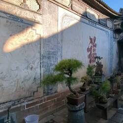 Innenhof mit Blick in Zimmer