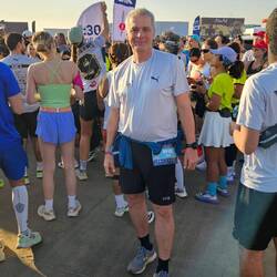 Vor dem Lauf noch gut drauf.