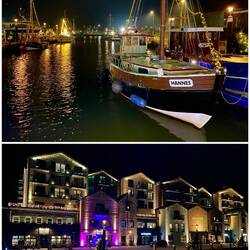 Abends am Hafen von Büsum