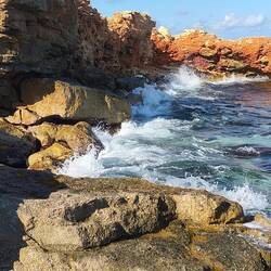 Der Pool bei Wind und Wellen