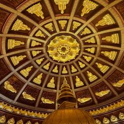 Ceiling inside tall pagoda