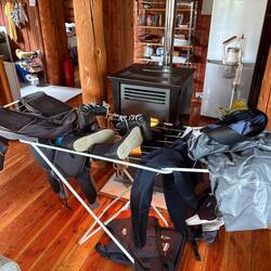 Trying to dry stuff at the end.