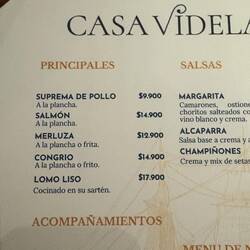 Good food at great prices in the "go-to" seafood restaurant Casa Videla, 1 block from our AirBnB