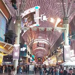 Zipline die die Freemont Street entlang gab es auch.