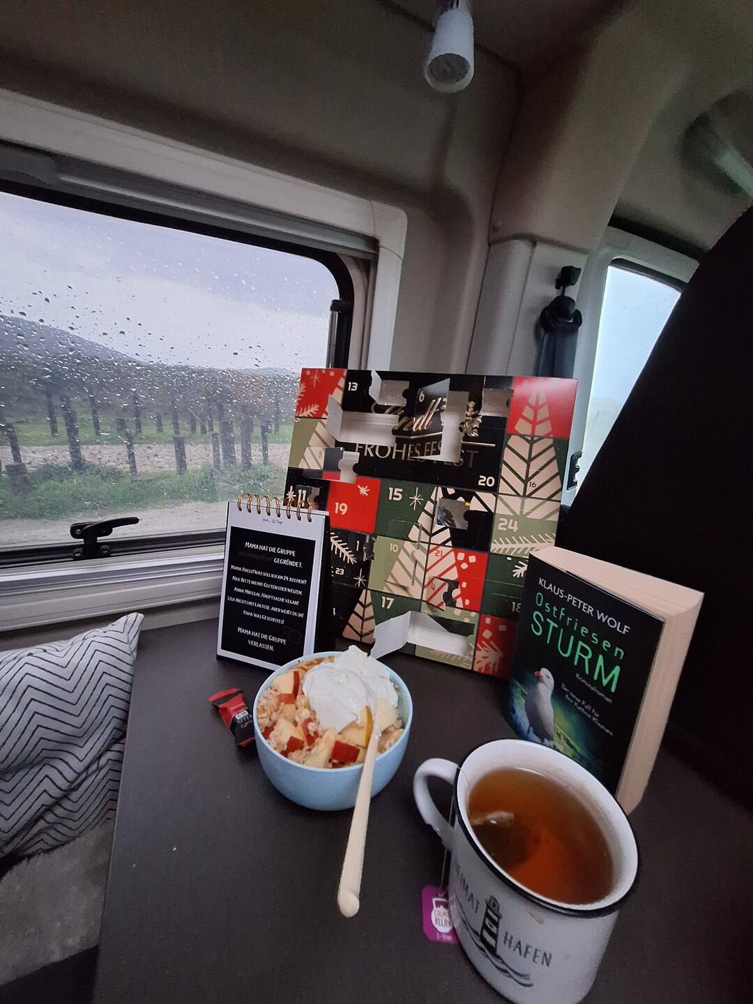 Der Regen der Nacht trocknet langsam