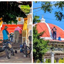 Der Hauptplatz wird komplett erneuert. Es wird gemalert und gebaut