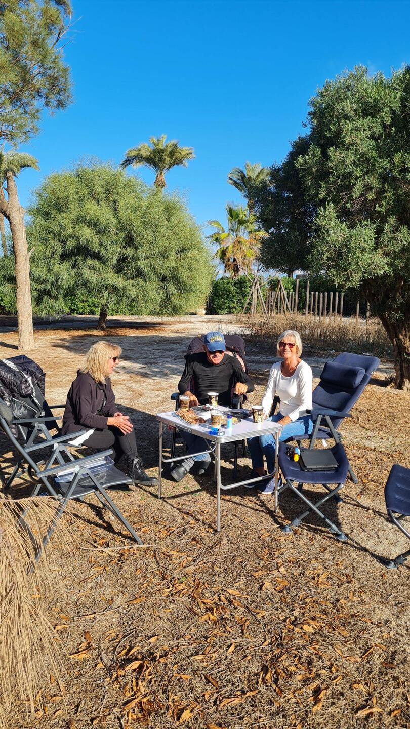 Selbstgebackener Stollen von Anne und selbstgekauften Zopf von Moni und Cappuccino aus Glastassen