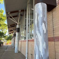 I love what they have done with these columns on the new Art Gallery.
