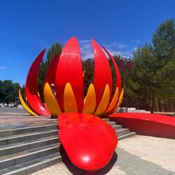 There's a man in this triffid, can you see him?