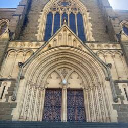 The cathedral's front door