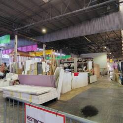 Das Lager für Baumaterialien