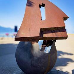 "Ganymède" by K. Etienne ... represents the largest moon in the Solar System — Vevey, Switzerland.